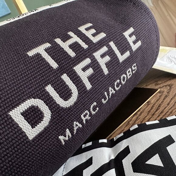 NWT! Marc Jacobs The Jacquard Duffle bag -Black Canvas - Picture 8 of 16